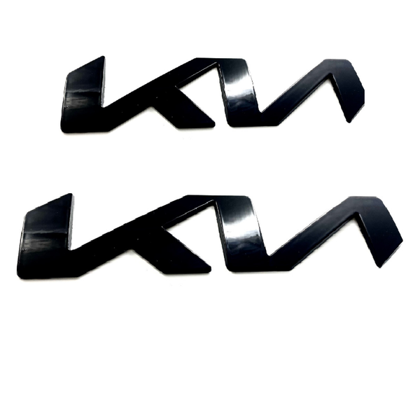 i-KIA-22-GBK-13-17,13cm + 17cm KIA 2022 Edition Sedan Badge Set-Gloss Black