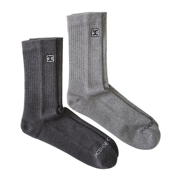 DC Mens Shoe Co Crew 2 Pack Socks