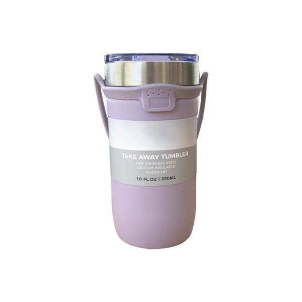 550ml Stainless Steel Vacuum Coffee Cup With Handle Purple