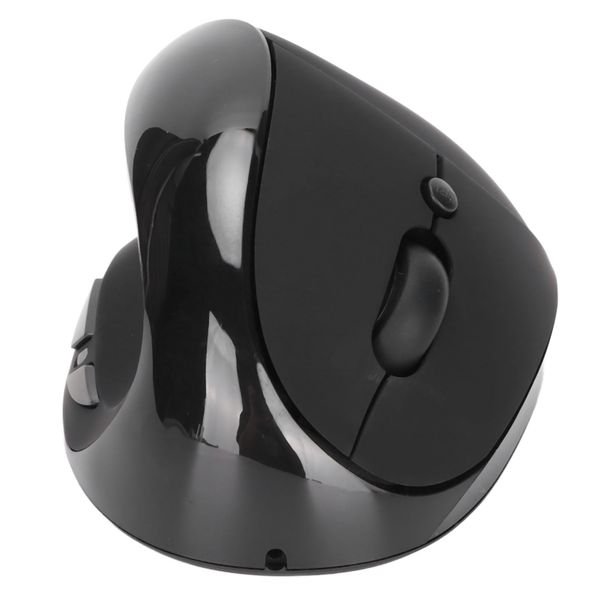 Left hand vertical mouse 2.4G wireless ergonomic compatible with PC black white
