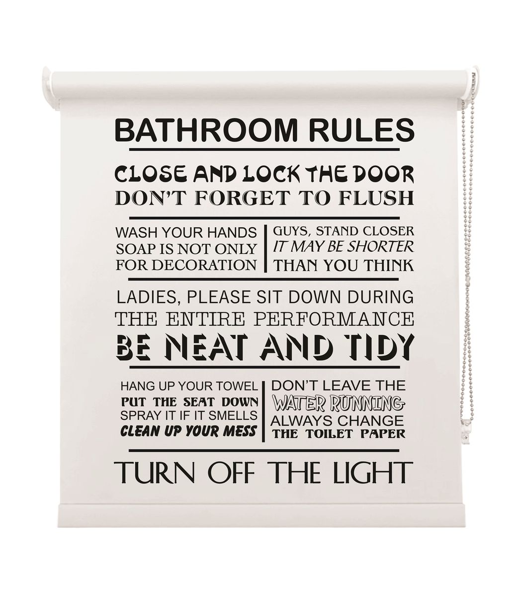 Sheerweave Printed Window Blinds Bathroom Rules Shop Today. Get it