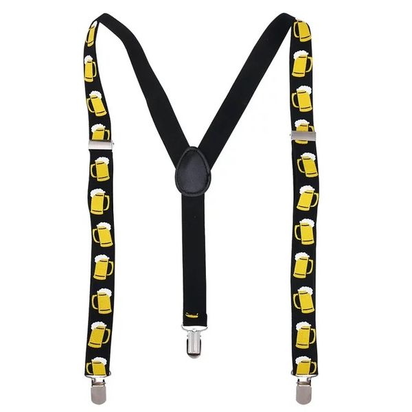 DeBlequy - Beer Mug Suspenders Braces - 2.5 cm width