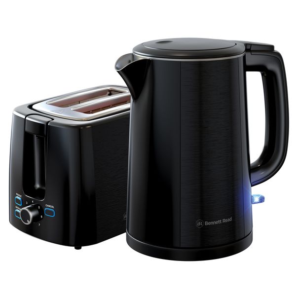 Bennett Read NightFall Kettle &amp; Toaster Set - Black Gloss Finish