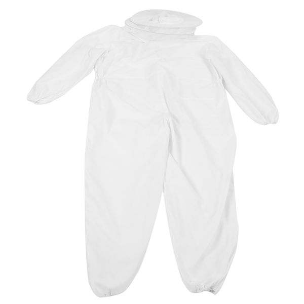 One - Piece White Beekeeping Suit - Dual Zippers