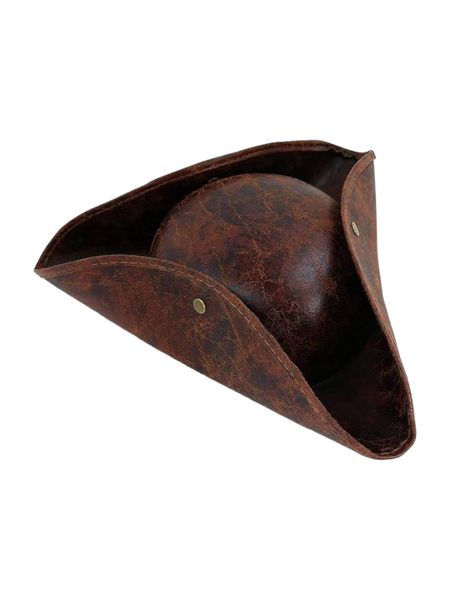 Halloween Colonial Leather Style Pirate Hat