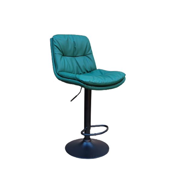 Soft Padded Perla Black Based Bar Stool