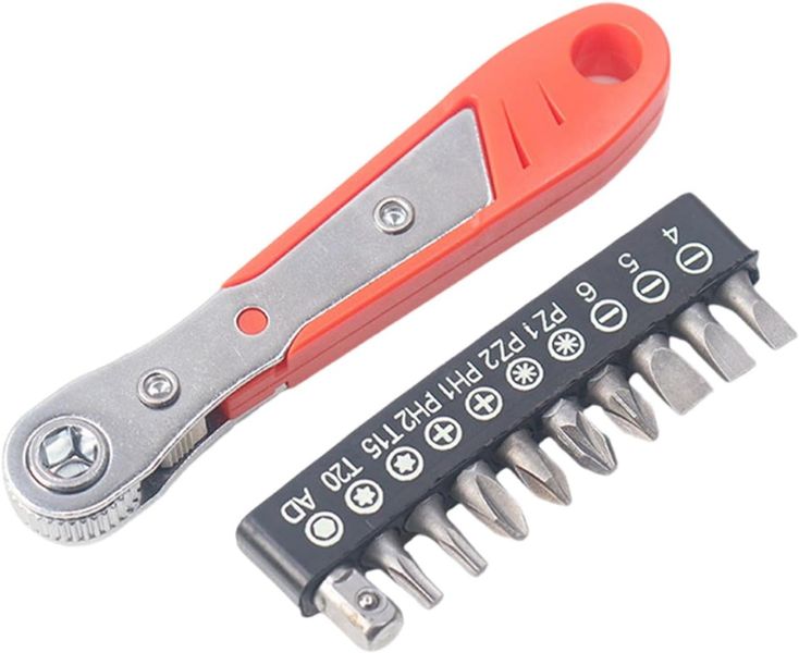 RatchedGrip Pro - Mini Right Angle Ratchet With +10 bits