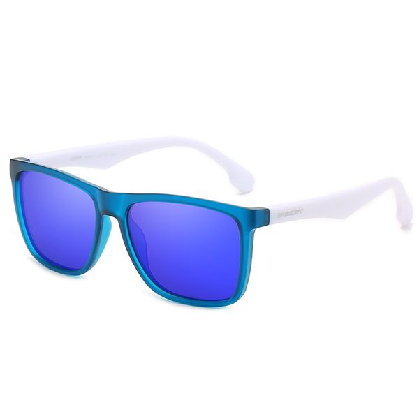 Dubery High Quality Men's Polarized Sunglasses - White &amp; Blue