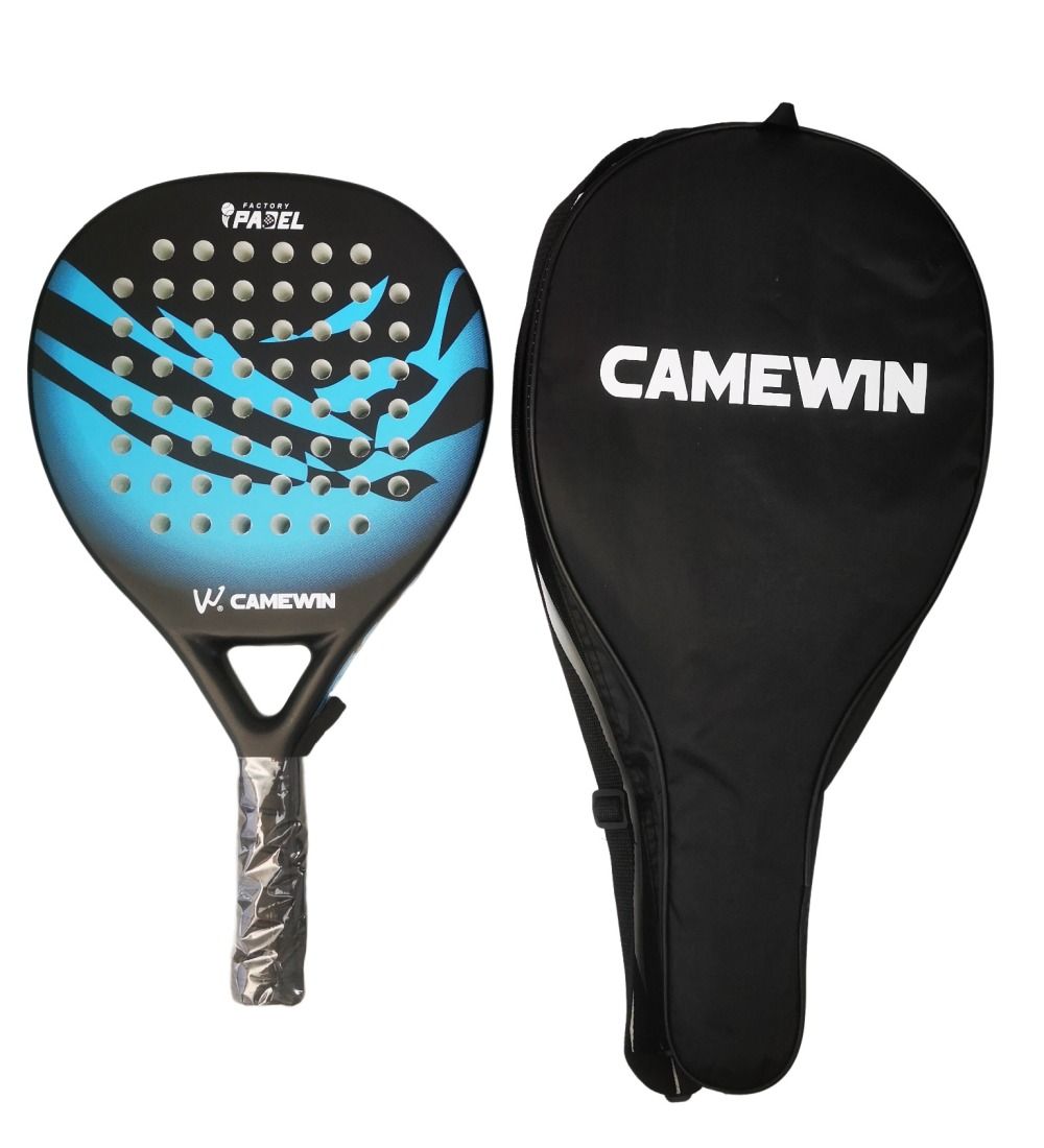 Carbon Fibre Padel Racket / Bat - Marble Design & Padded Carry Bag ...