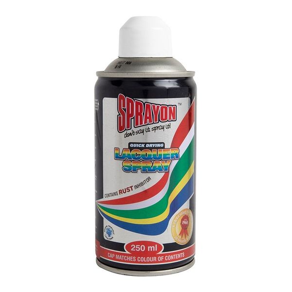 Sprayon White Primer Lacquer Spray Paint (250ml)