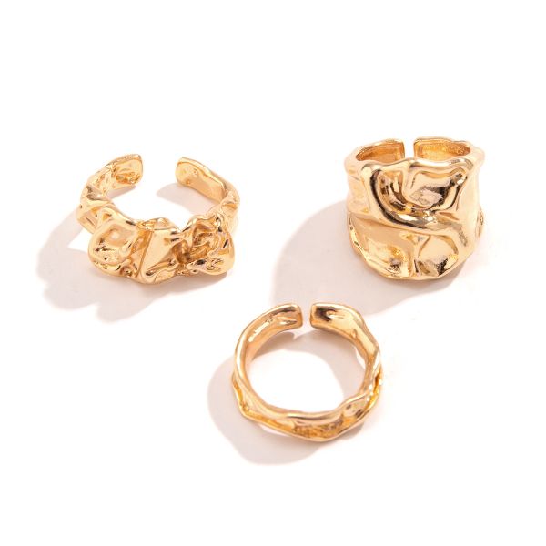 ZELTRYN Design liquid irregular fashion niche rings