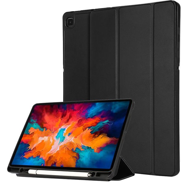 Tuff-Luv - Folio Smart Case (with Pen Holder) - Compatible with the Samsung Tab S6 Lite (Model: P625) - Black