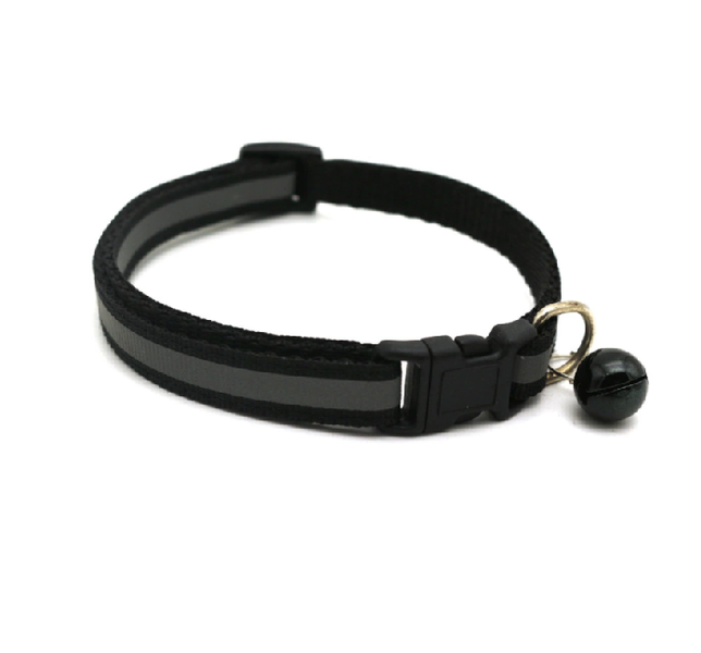 Reflective Cat Collar with Removable Bell 19-32cm Light Green