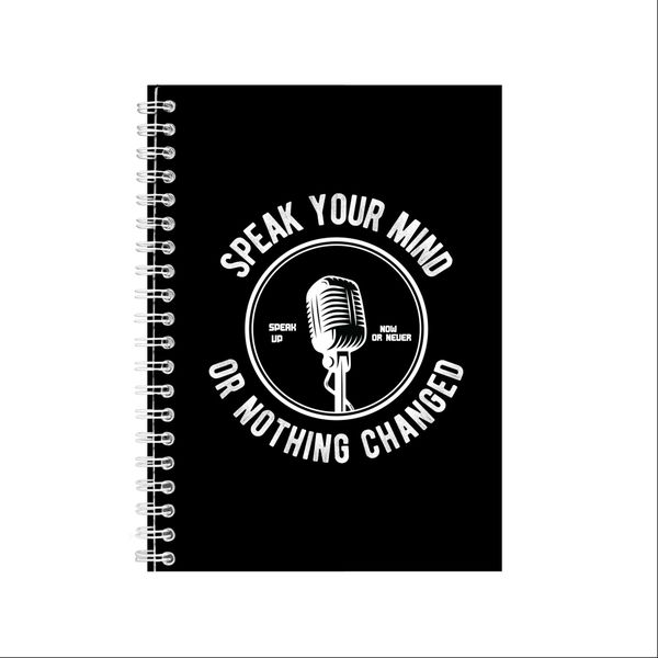 Speak Your Mind Notebook Inspirational Gift Idea A4 Notepad 131