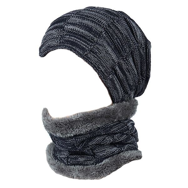 Beanie With Neck Warmer Grey