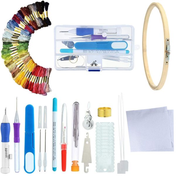 ALANES 171 Pieces Embroidery Pen Sets Craft Starter Tool Kit for Beginners