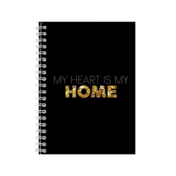 Home A5 Notebook Spiral Lined Motivational Sayings Graphic Notepad Gift 185