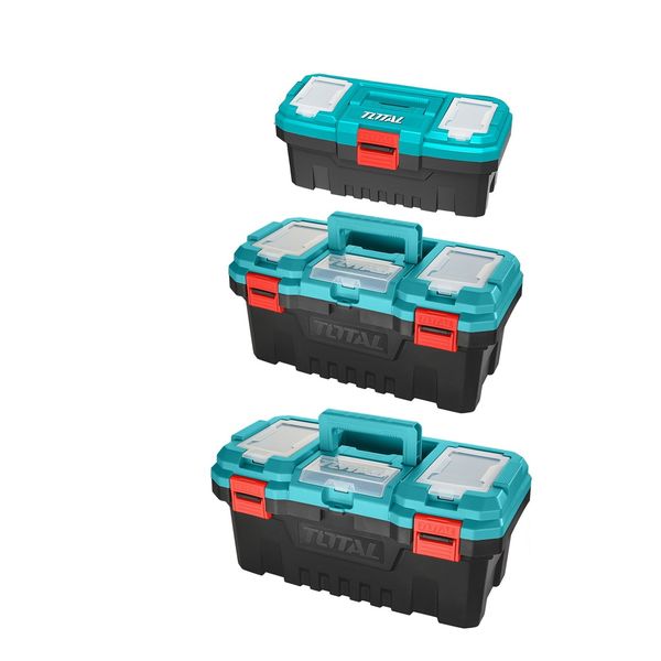 Total Tools 3 Piece Plastic Tool Boxes Set