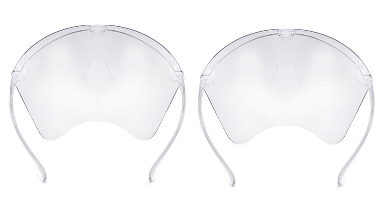 2-Pack Transparent Full-Face Protective Masks (Anti-Fog, Splash-Proof)