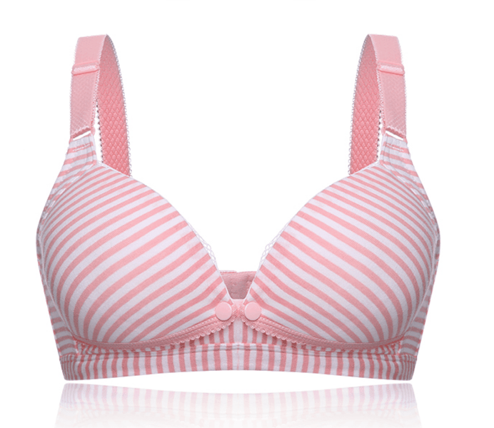 Iconix Comfy Cotton Nursing Bra - Pink Stripes