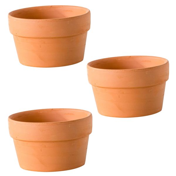 Garden Terra Cotta Clay Plant Pot With Drainage Hole Set Of 3 (20CM)