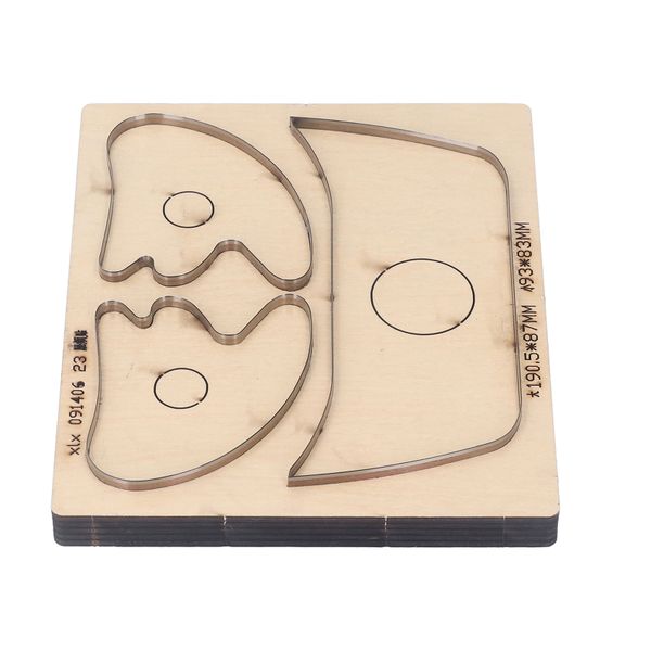 Cheek Patch Leather Cutting Die Set, Manual Punching Mold for Craft Tools