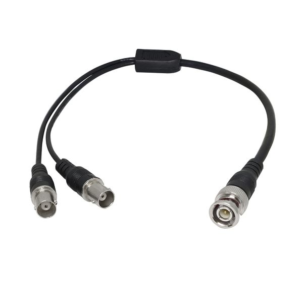 BNC Coaxial Y Splitter Cable BNC Male to Dual BNC Female Connector 40cm