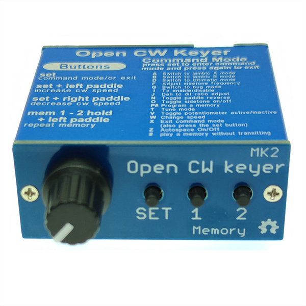 Open CW Keyer MK2 Finished with Aluminum Shell CW Keyer MK2 KIT