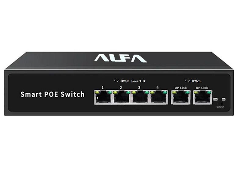 ALFA 6-Port 65W Smart PoE Switch - Compact and Efficient Power Distribution