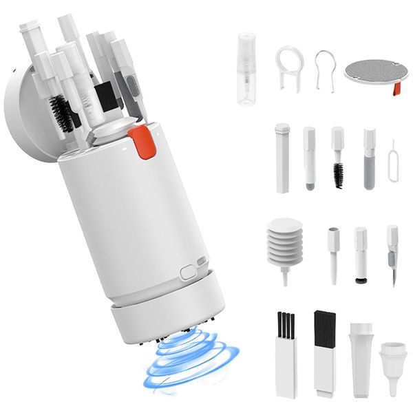 White 21in1 Electronic Product Cleaning Kit with Mini Vacuum Cleaner