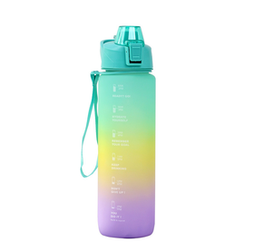 Motivational Water Bottle 1L - Green/Yellow/Purple | Buy Online in ...