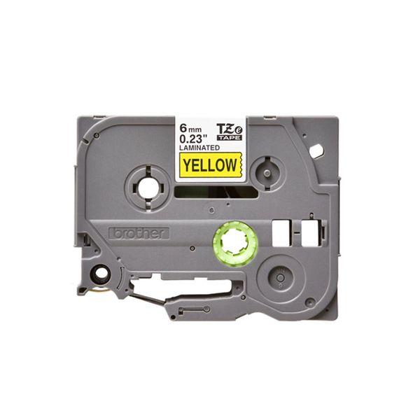 Compatible Brother TZE 611 Labelling Tape Cassette - 6mm Black on Yellow 8m