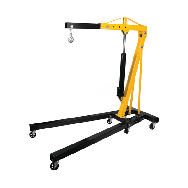 2 Ton Hydraulic Foldable Engine Hoist - Yellow Shop Crane