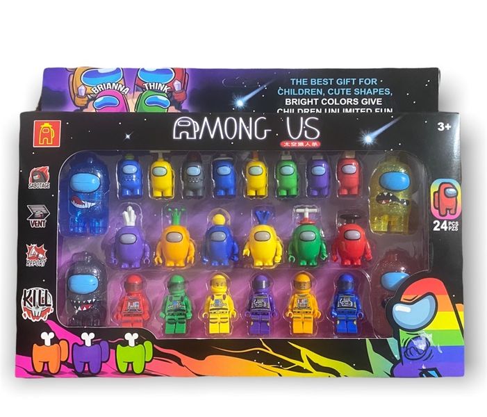 Set of 24 Pieces Among Us Character Models with Bones Reduced