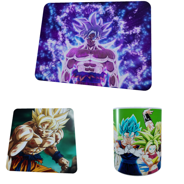 Dragon Ball Saiyans - Coffee Mug, Coaster and Mouse Pad Combo