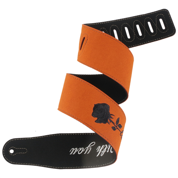 Nubuck Leather Guitar Strap Soft Genuine Leather Adjustable Strap