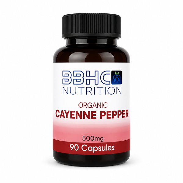 Organic Cayenne Pepper 500mg Capsules (90)