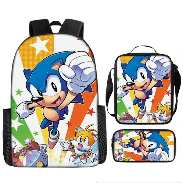 Lunch Box, Pencil Case - 3-Piece Sonic image