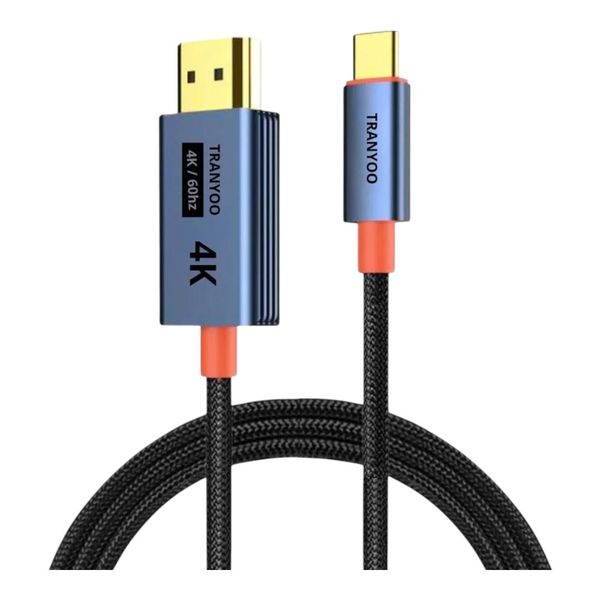 Tranyoo 4K 60HZ Ultra HD Type-c to Displayport Metal Cable 2M