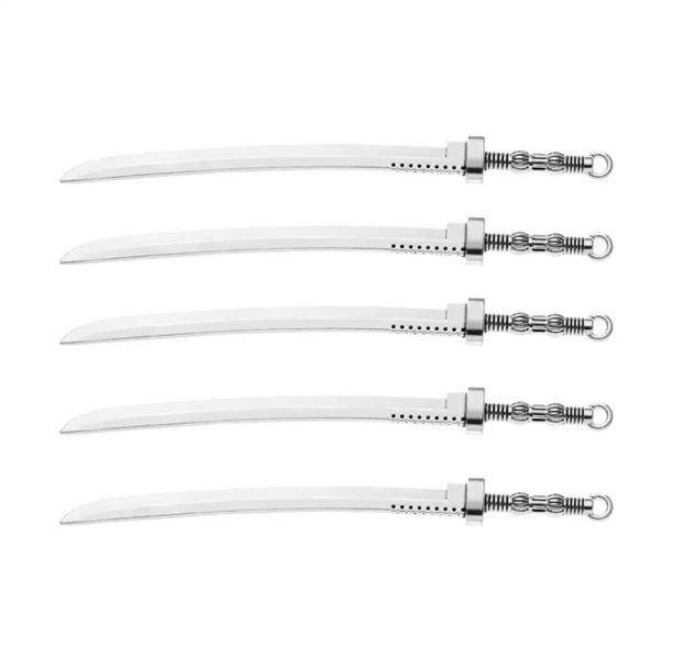 Samurai Sword Bookmark Set of Five - Antique Metal Blade Page Markers
