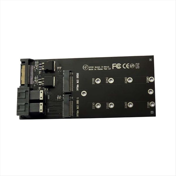 2 Port Sff-8643 U 2 To Nvme M 2 Ngff Ssd Convert Card Adapter