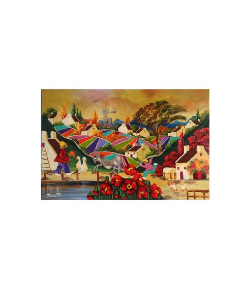 Exclusive Home Decor-Colorful oil painting-Vibrant Wall Art-120cm x 80cm