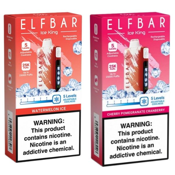 Elf Bar Ice King 25000 Puffs Disposable Vapes - Fruity Combo (Pack of 2)