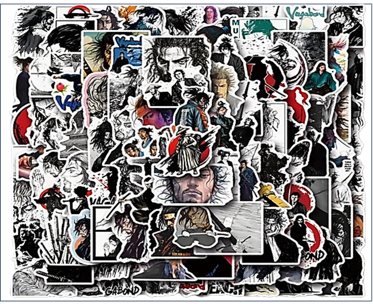 VAGABOND Anime - 110 Piece Fill Color Sticker Pack
