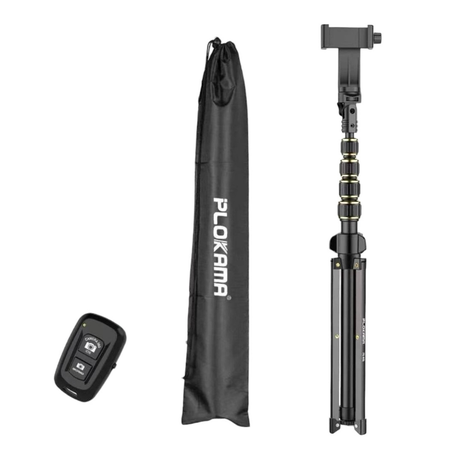 Plokama PK-998 150cm Professional Photography Tripod Stand Bluetooth Remote Image