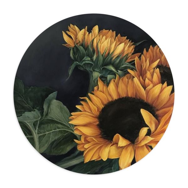 Sunflower Round Mouse Pad