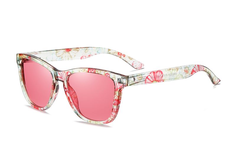 Sophie Moda-TAC Polarized Lens Wayfarer Sunglasses Yellow Pink Design