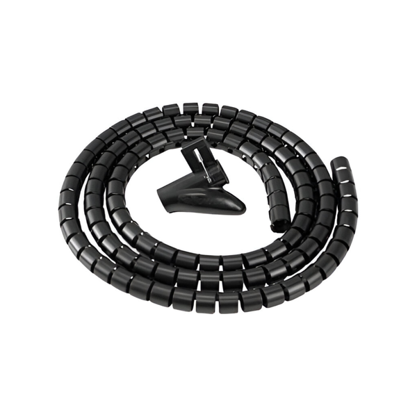 Portable Black Spiral Cable Management Zip Wrap