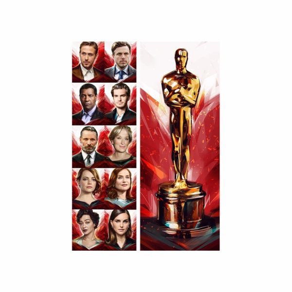 Best Actress Nominations Oscars 2017 - A1 Poster