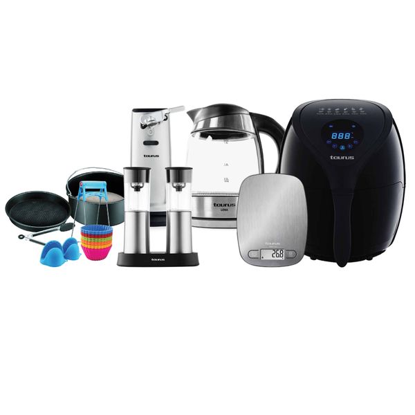 Pack 6 Piece Air Fryer+Kettle+Can Opener+Scale+Salt &amp; Pepper Grinder+Air Fryer Accessory Set